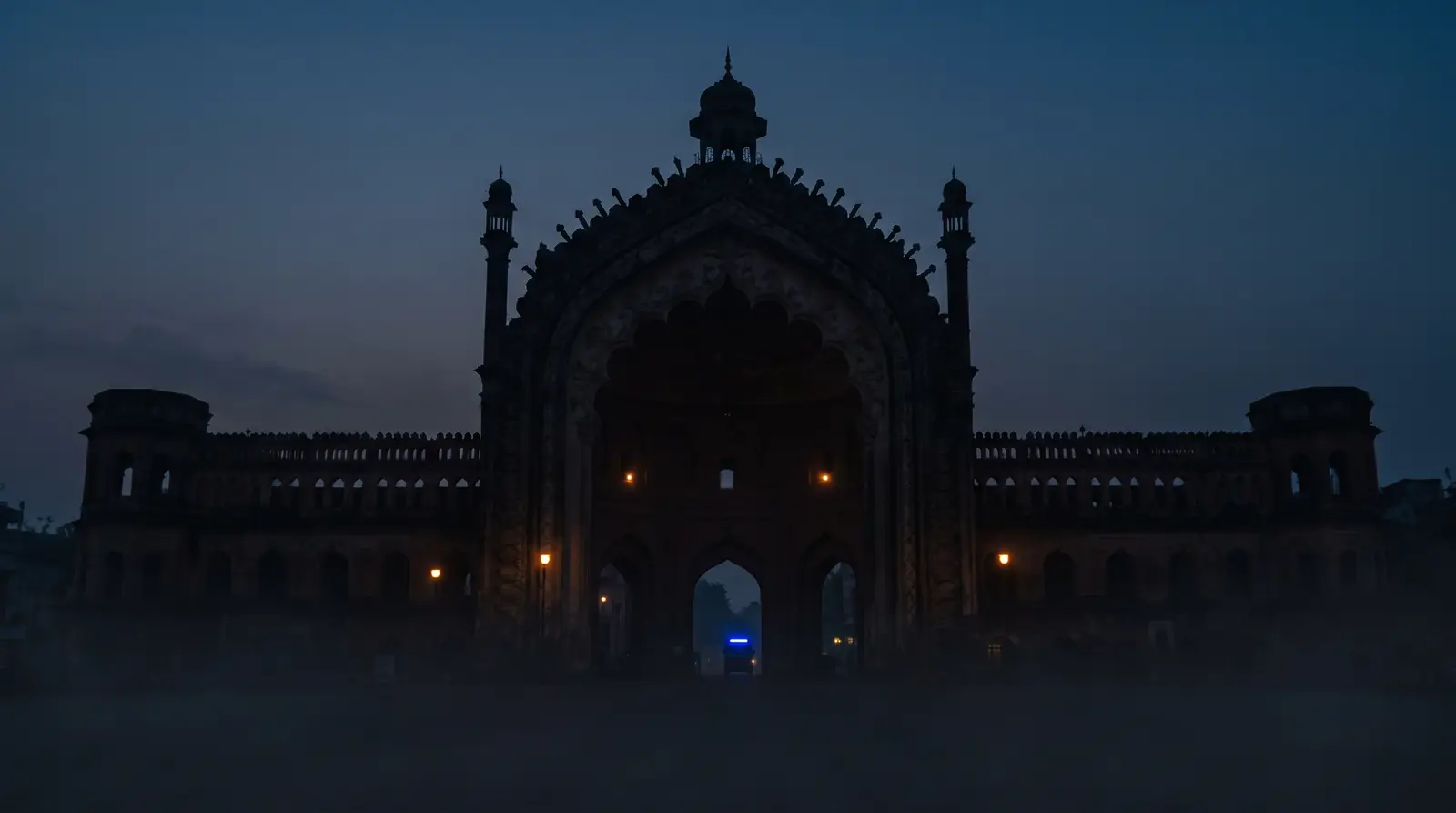 Cinematic dusk view of Lucknow